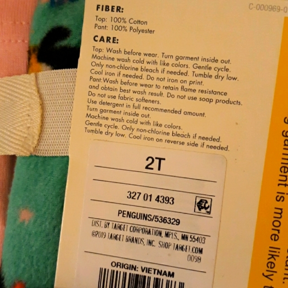 NWT Cat & Jack penguins Christmas Fleece Pajamas - Picture 10 of 11